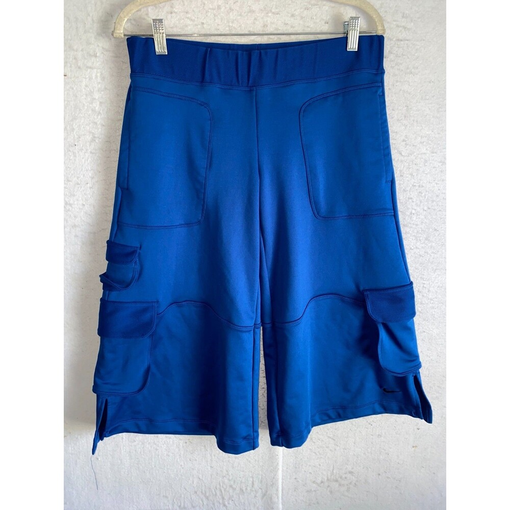 Nike DriFit Royal Blue Basketball Long Shorts Mens Size S Cargo Pockets